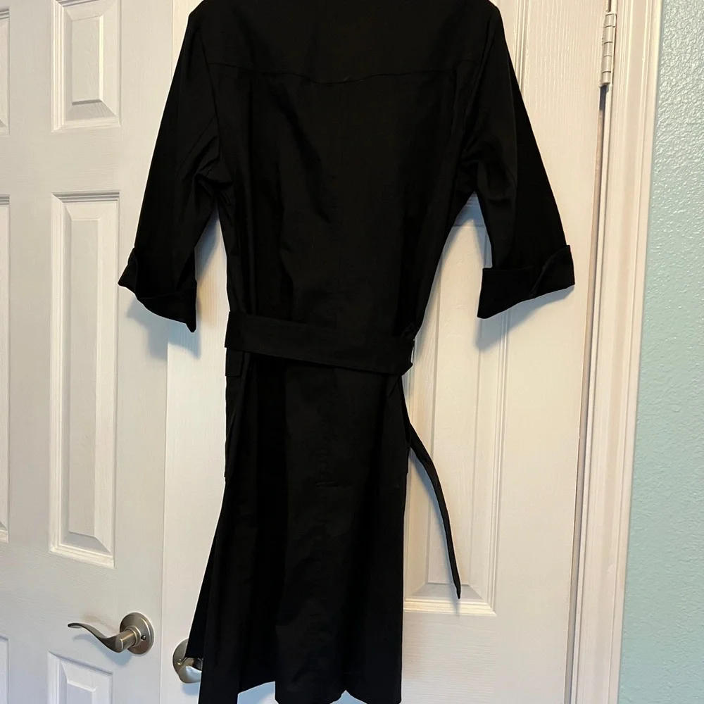 Chicos Black Button-Up Shirt Dress Chicos Size 2 = 12 - Picture 10 of 10